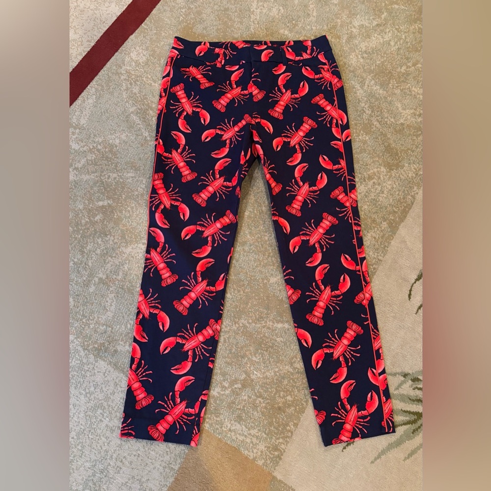 Old Navy Pixie Ankle Pants Lobster Print Size 8